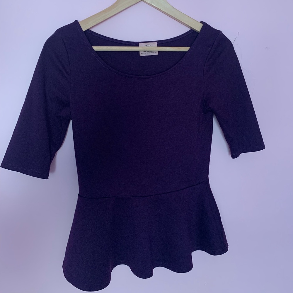 (PINS AND NEEDLES) Purple  Peplum top
